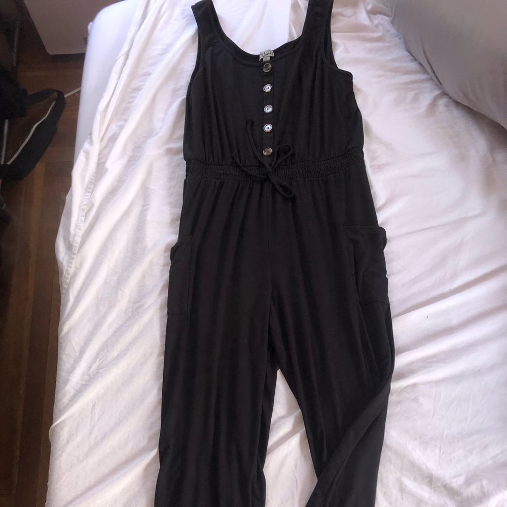 Black maternity romper